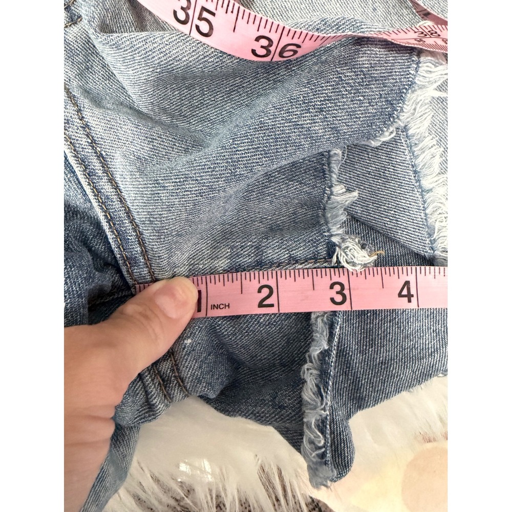 Sincerely Jules - Rhinestone‎ Detail Cut Off Denim Shorts Concert Festival Glam - Picture 10 of 10